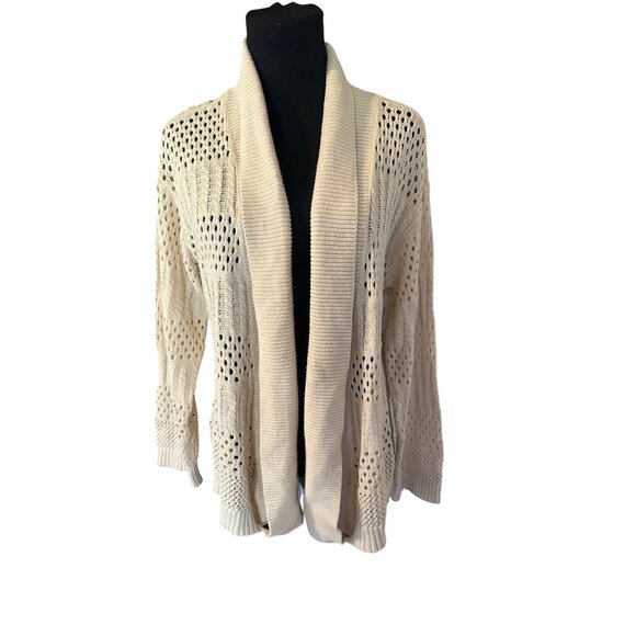 89th & Madison cream open front cardigan size PXL - Picture 1 of 7